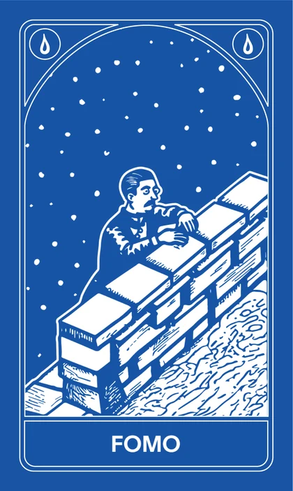 Crypto Tarot card: FOMO.
